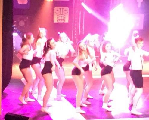 Dancers on stage at the LUU dance expose