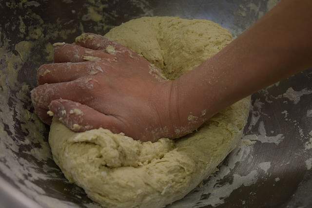 Kneading dumpling Dough