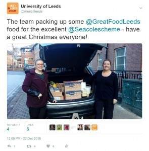 MEETinLEEDS & GFAL Donate to Seacole Scheme food in car boot