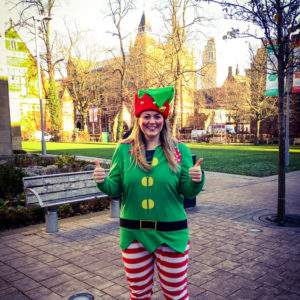 The Chief Elf gives the day a thumbs up!