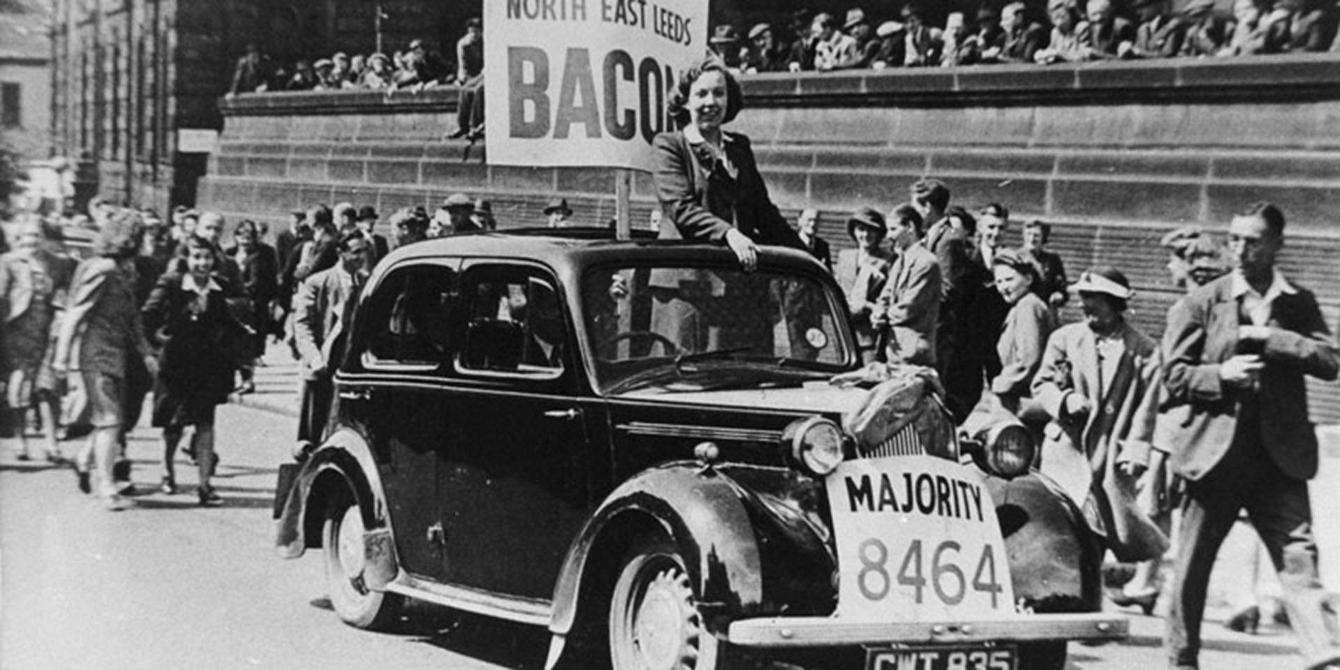 Alice Bacon after her 1945 election victory. Credit - The Yorkshire Post