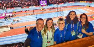 Emma and the IAAF World Indoor Championships Event Management Team